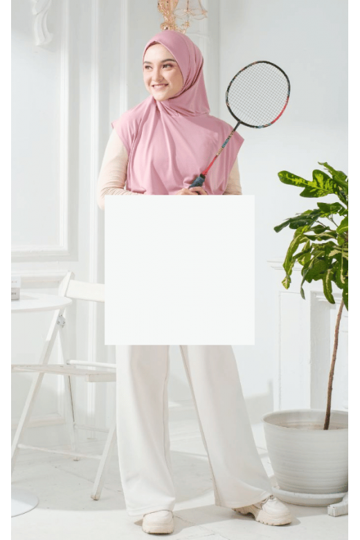 Alesha Hijab Outer Dusty Pink